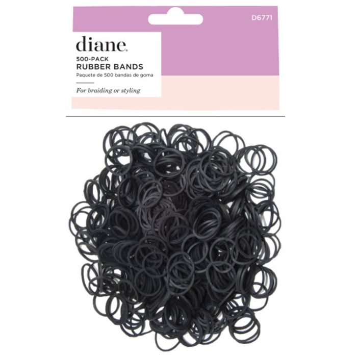 Diane Rubber Bands Black - 500 Pack #D6771