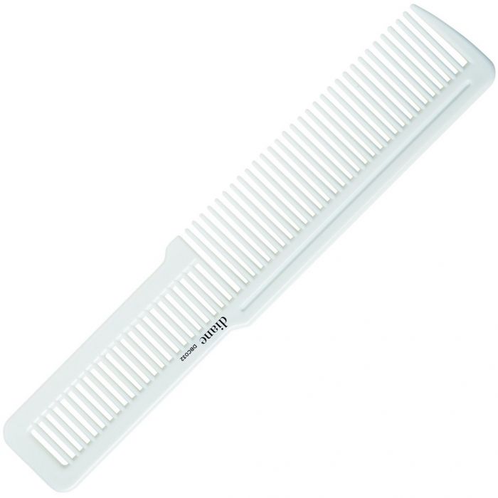 Diane Flat Top Comb 8" - White #DBC032