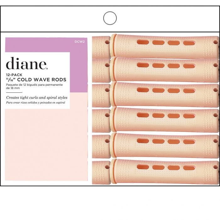 Diane Cold Wave Rods 11/16" Sand - 12 Pack #DCW2