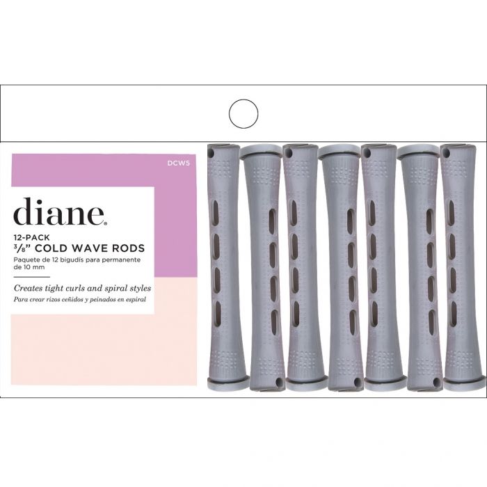 Diane Cold Wave Rods 3/8" Grey - 12 Pack #DCW5