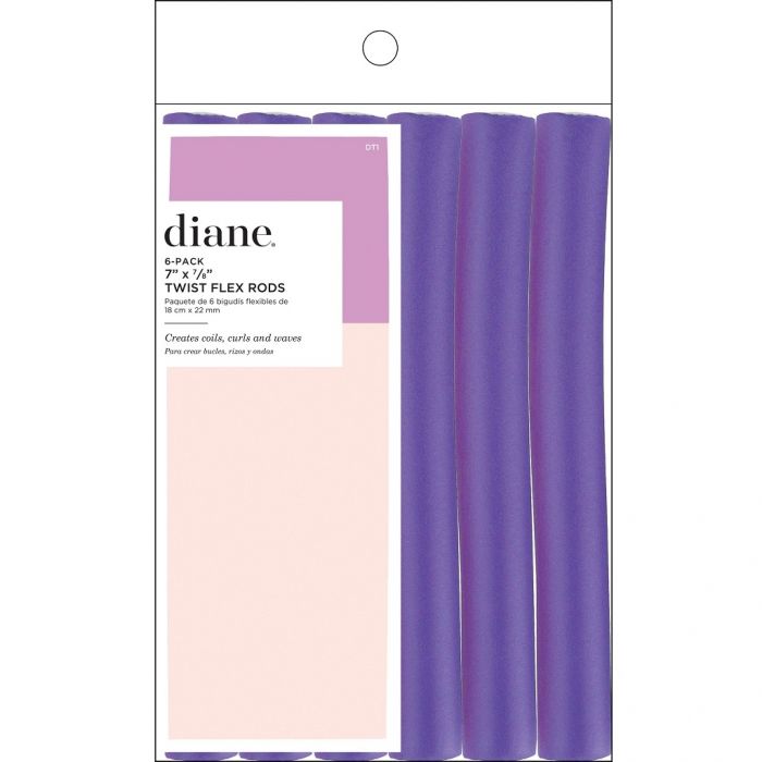 Diane Twist Flex Rods (7" x 7/8") Purple - 6 Pack #DT1
