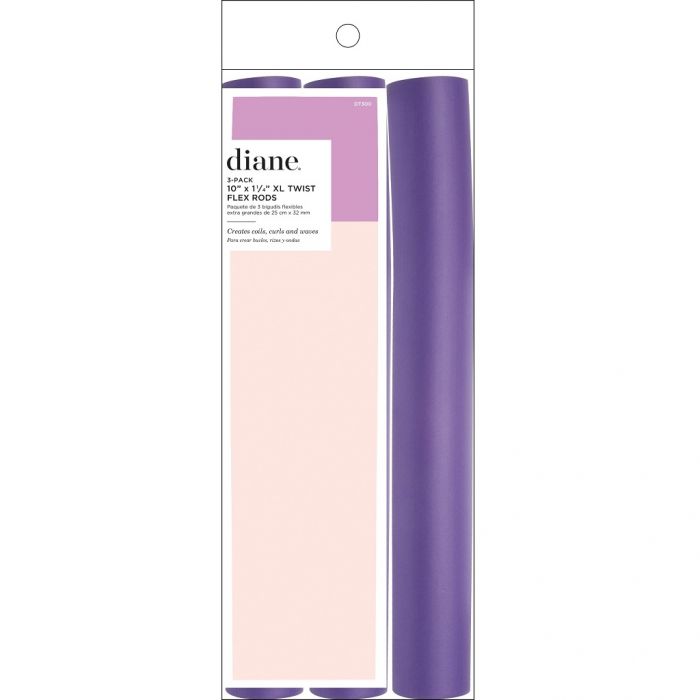 Diane XL Twist Flex Rods (10" x 1-1/4") Purple - 3 Pack #DT300