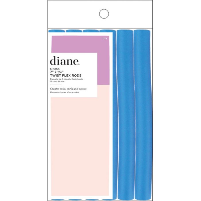 Diane Twist Flex Rods (7" x 9/16") Blue - 6 Pack #DT4
