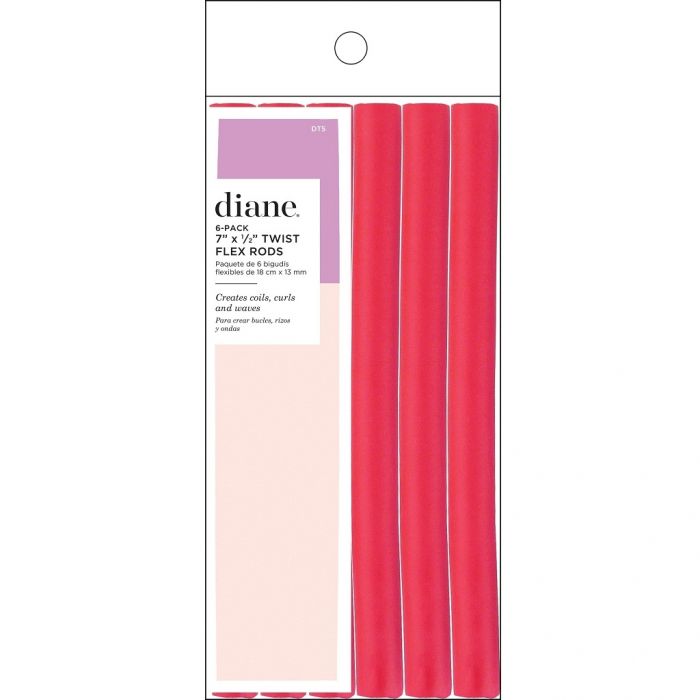 Diane Twist Flex Rods (7" x 1/2") Red - 6 Pack #DT5