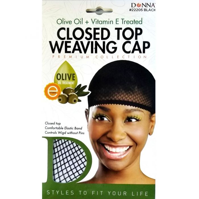 Donna Olive Oil + Vitamin E Treated Closed Top Weaving Net - Black #22205