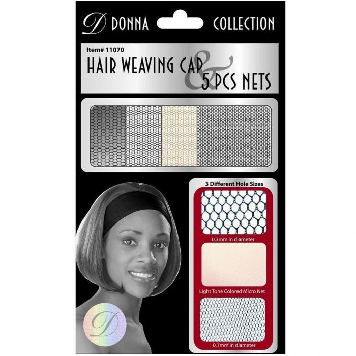 Donna Hair Weaving Cap 5 Pieces Nets #11070