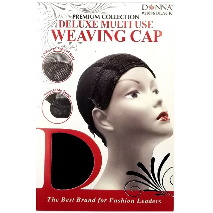Donna Premium Collection Deluxe Multi Use Weaving Cap - Black #11086