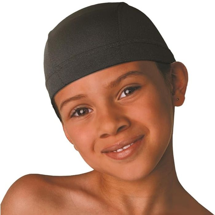 Donna Premium Collection Kids Spandex Dome Cap - Black #11217