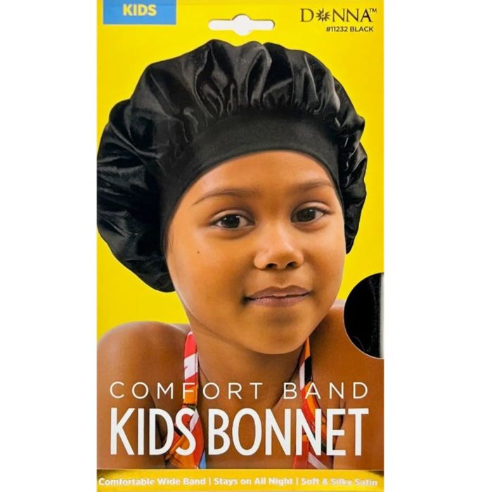 Donna Premium Collection Kids Comfort Band Bonnet - Black #11232