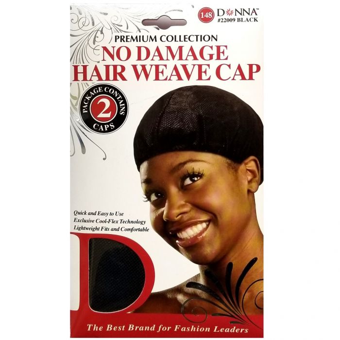 Donna Premium Collection No Damage Hair Weave Cap 2 Pcs - Black #22009