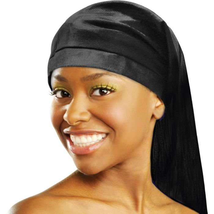 Donna Premium Collection Satin Braid Bonnet - Black #22064