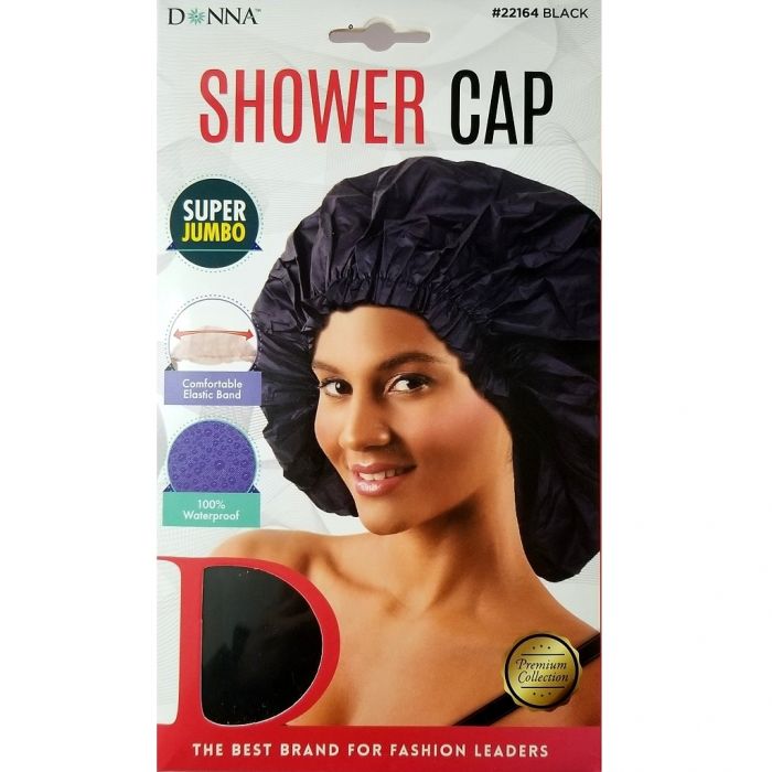 Donna Premium Collection Shower Cap Super Jumbo - Black #22164