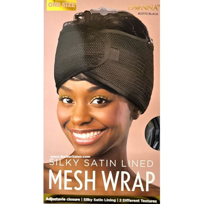 Donna Premium Collection Satin Lined Mesh Wrap - Black #22172