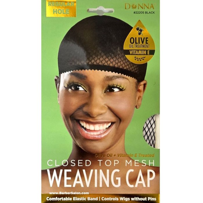 Donna Olive Oil + Vitamin E Treated Closed Top Weaving Net - Black #22205