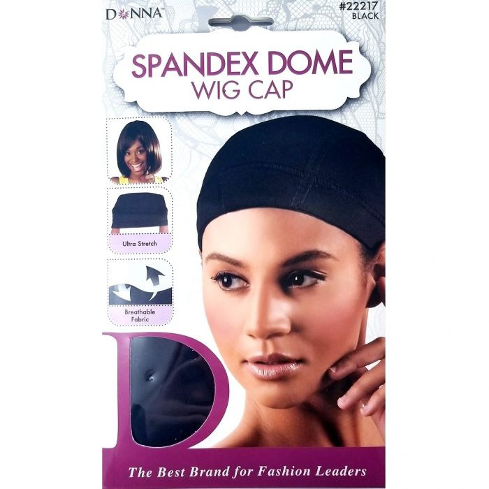 Donna Premium Collection Spandex Dome Wig Cap - Black #22217