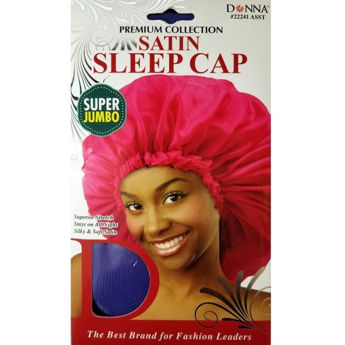Donna Premium Collection Satin Sleep Cap Super Jumbo - Assorted #22241