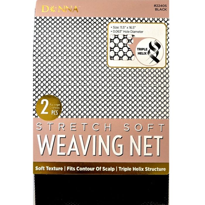 Donna Premium Collection Stretch Weaving Nets 2 Pcs - Black #22405