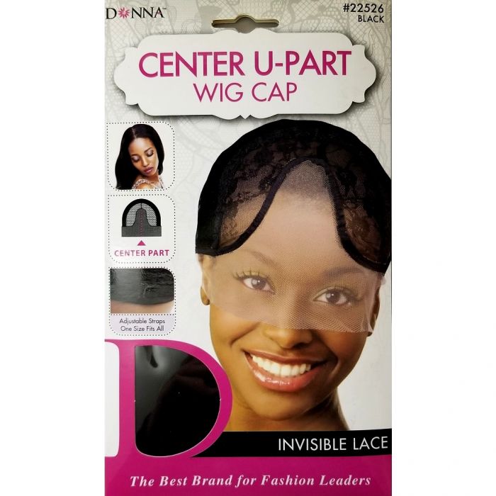Donna Center U-Part Wig Cap Invisible Lace - Black #22526