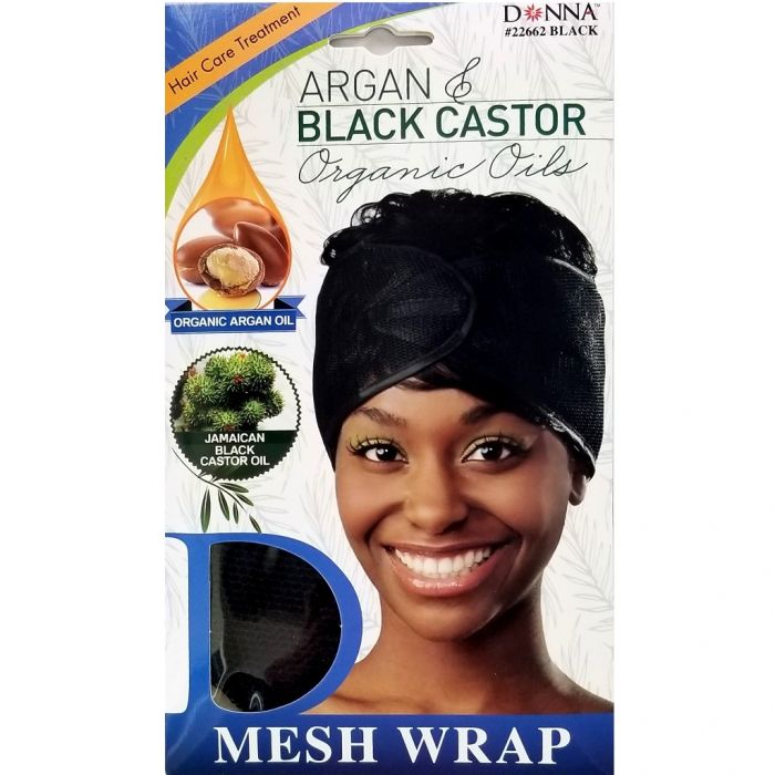 Donna Argan & Black Castor Organic Oils Mesh Wrap - Black #22662