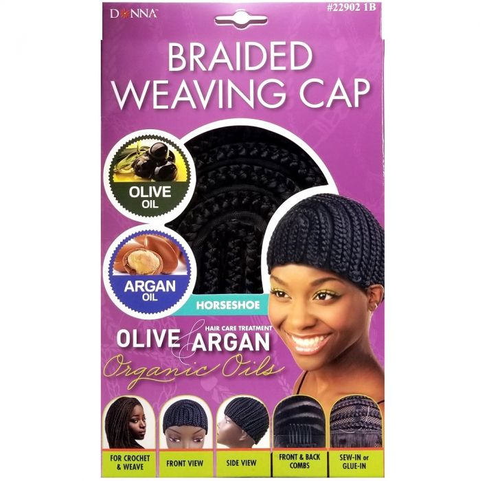Donna Braided Weaving Cap Horseshoe #22902 1B