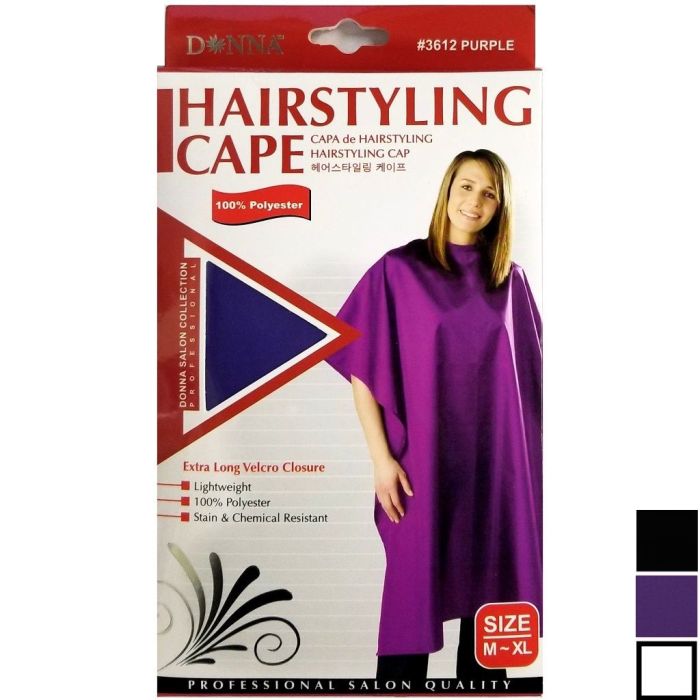 Donna HairStyling Cape Extra Long Velcro Closure [M~XL] [3 Color Options]