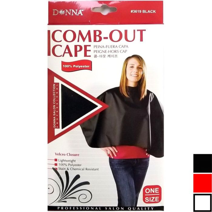 Donna 100% Polyester Comb-Out Cape [3 Color Options]