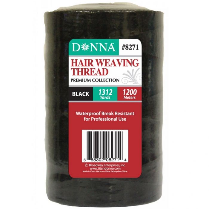 Donna Hair Weaving Thread Black - 1312 Yards #8271