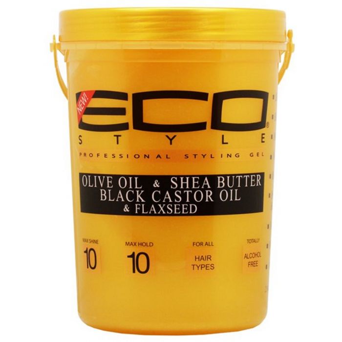 Eco Style EcoPlex Gold Styling Gel with Olive Oil & Shea Butter, Black Castor Oil & Flaxseed 5 Lbs