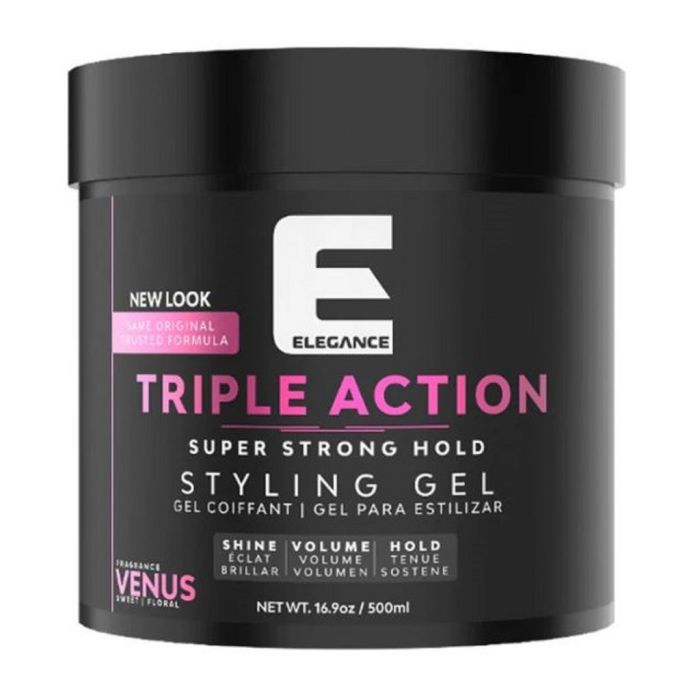 Elegance Triple Action Hair Gel (Super Strong Hold) - Venus 16.9 oz