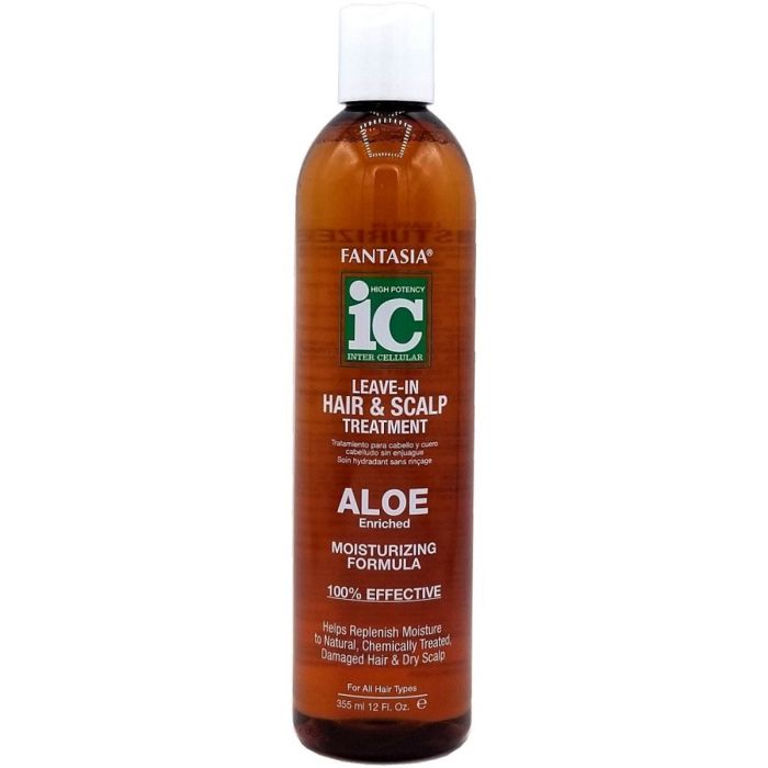 Fantasia IC Leave-In Moisturizer Hair & Scalp Treatment ALOE Enriched - Moisturizing Formula 12 oz