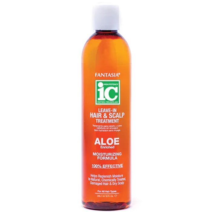 Fantasia IC Leave-In Moisturizer Hair & Scalp Treatment ALOE Enriched - Moisturizing Formula 12 oz