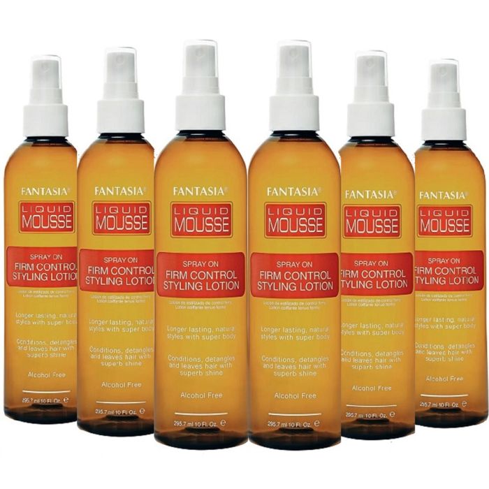 Fantasia Liquid Mousse Spray on Firm Control Styling Lotion 10 oz [6 Pack]