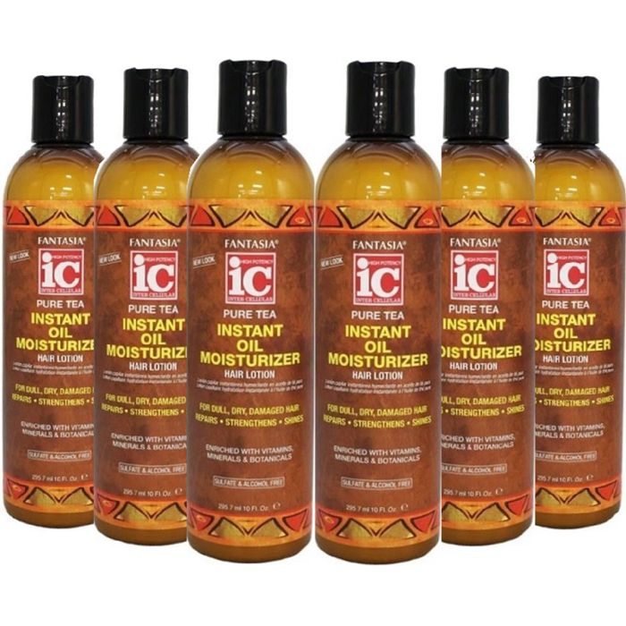 Fantasia IC Pure Tea Instant Oil Moisturizer Hair Lotion 10 oz [6 Pack]