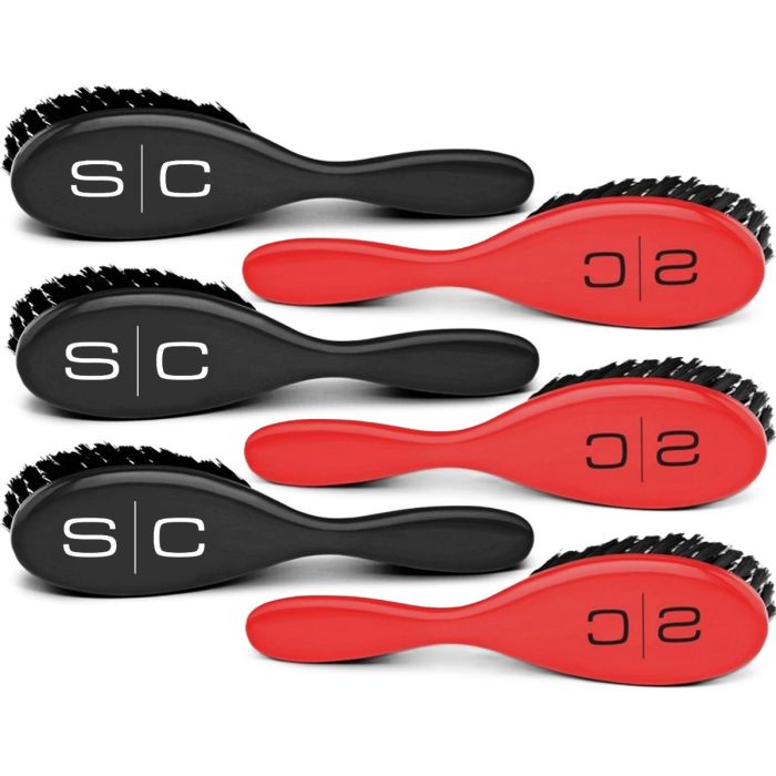 Stylecraft The Fresh Cut Fade and Cleaning Barber Brushes [3 PACK] [2 Color Options] 