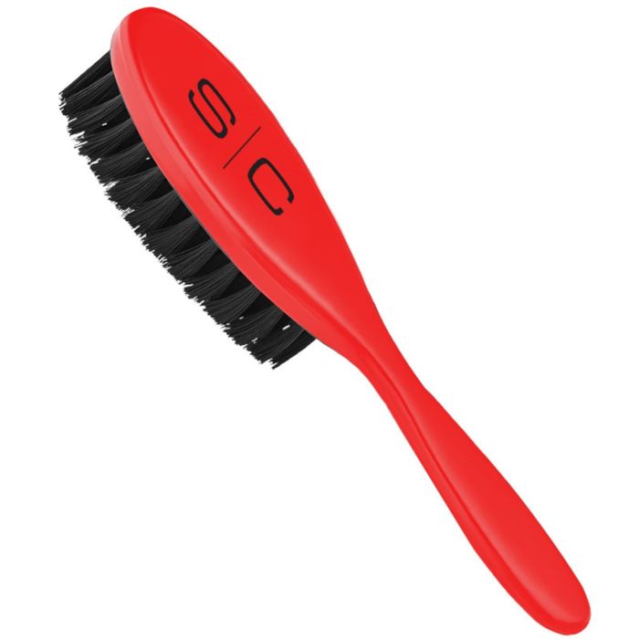 Stylecraft The Fresh Cut Fade and Cleaning Barber Brush - Red #SC318R