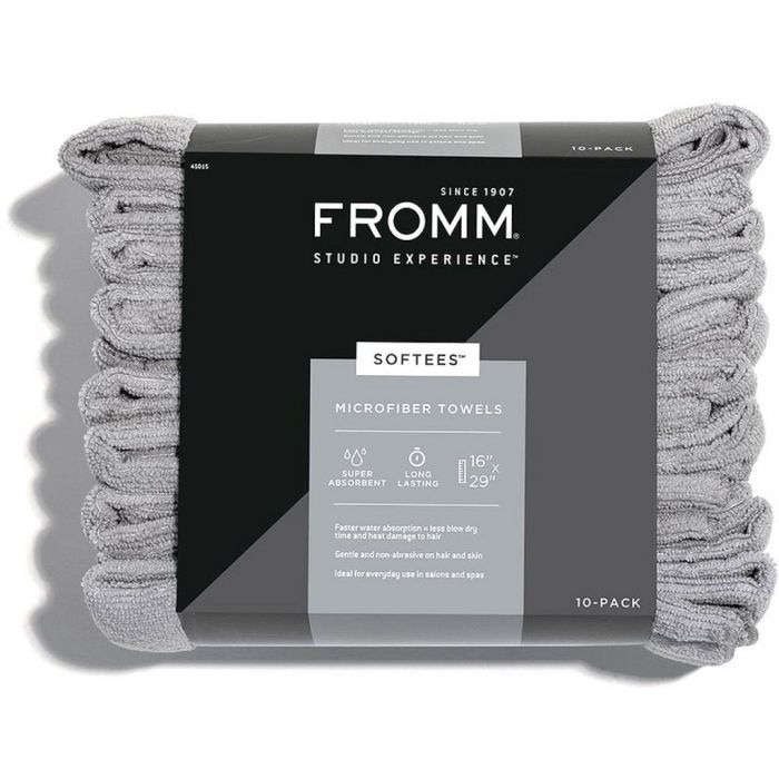 Fromm Studio Experience Softees Microfiber Towels - Grey 10 Pack #45015