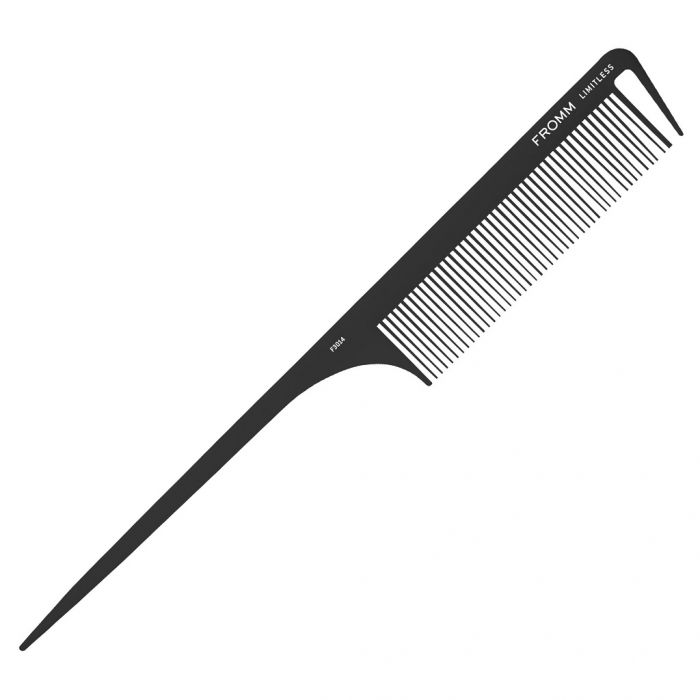 Fromm Style Artistry Limitless Carbon Rat Tail Comb Black - 9 1/4" #F3014