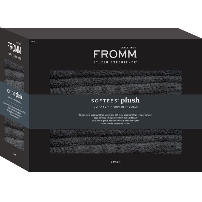 Fromm Studio Experience Colorsafe 100% Cotton Towels - Black 12 Pack #DET006