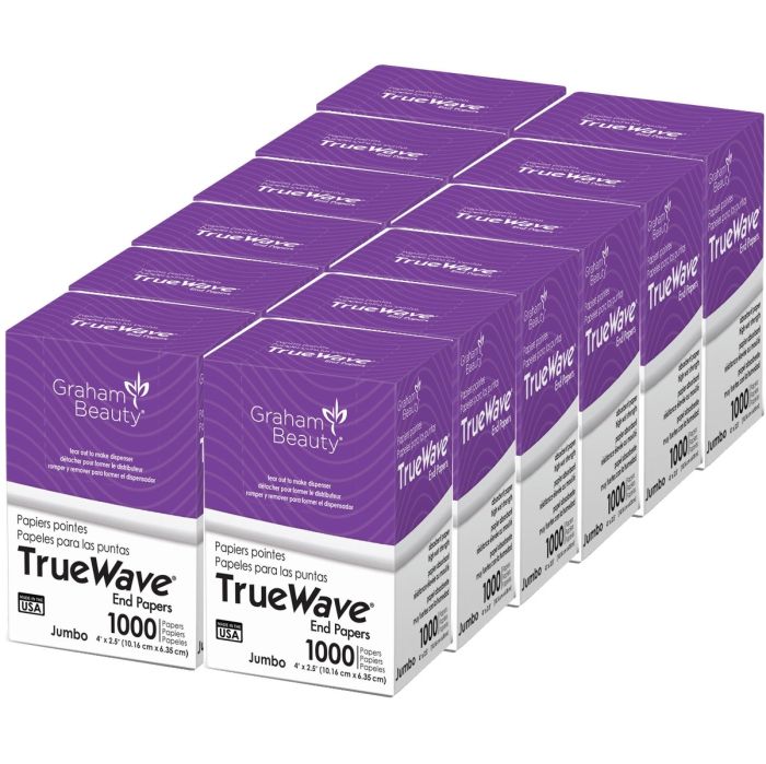 Graham TrueWave End Papers Jumbo (4" x 2.5") - 1,000 Papers #26067 [12 Pack]