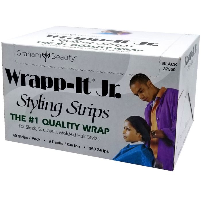 Graham Sanek Wrapp-It Jr. Styling Strips Black - 360 Strips #37350 