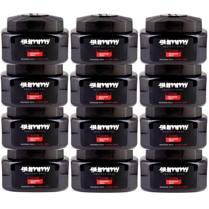 Fonex Gummy Hair Gel [Maximum Hold] 23.5 oz [12 Pack]