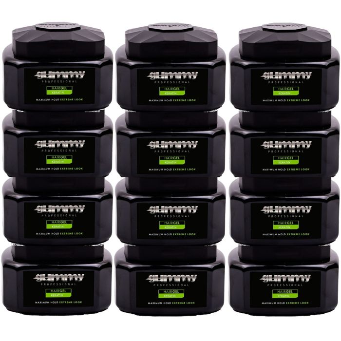 Fonex Gummy Hair Gel [Keratin] 23.66 oz [12 Pack]