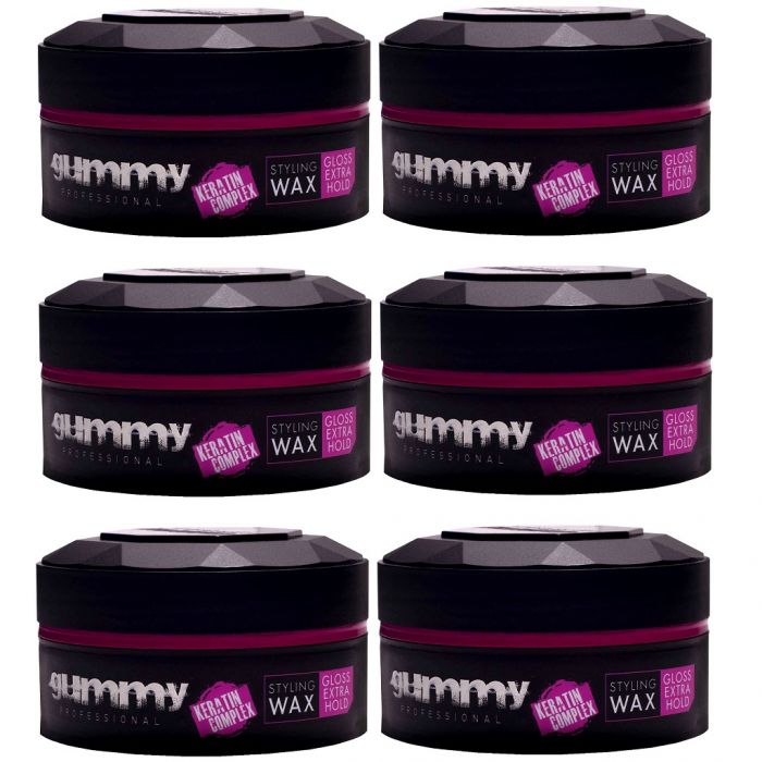 Fonex Gummy Styling Wax - Gloss Extra Hold 5 oz - 6 Pack