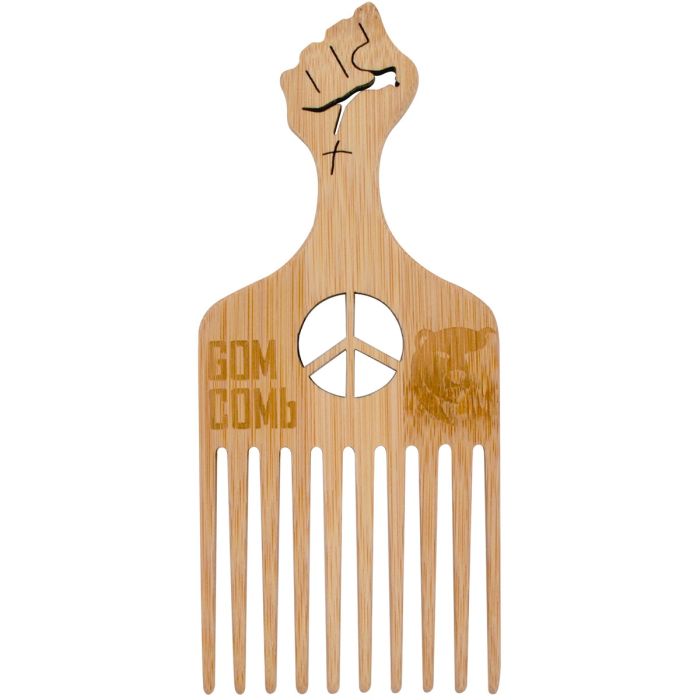 H2PRO GOMCOMb Handmade Wood Pick Comb #GWPICK01