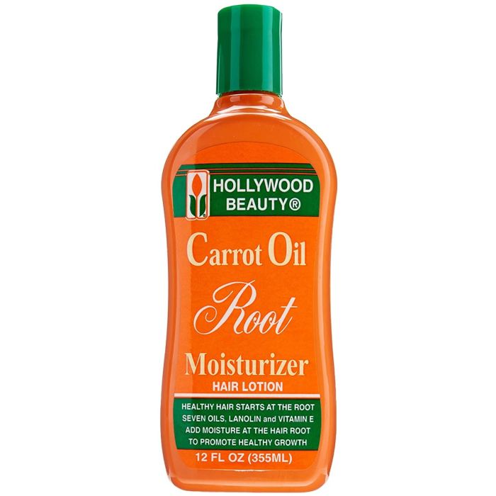 Hollywood Beauty Carrot Oil Root Moisturizer Hair Lotion 12 oz