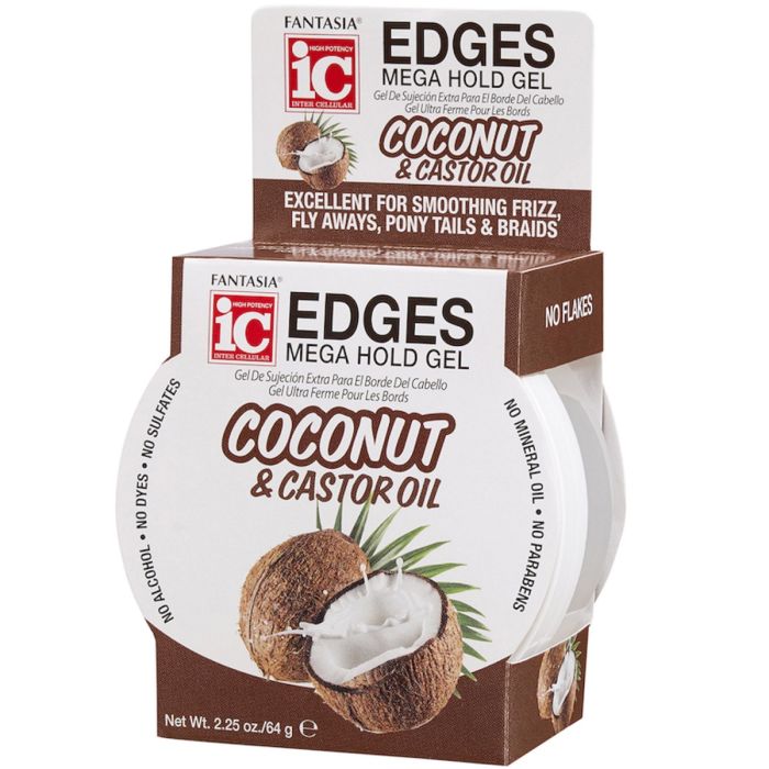 Fantasia IC Coconut & Castor Oil Edges Mega Hold Gel 2.25 oz