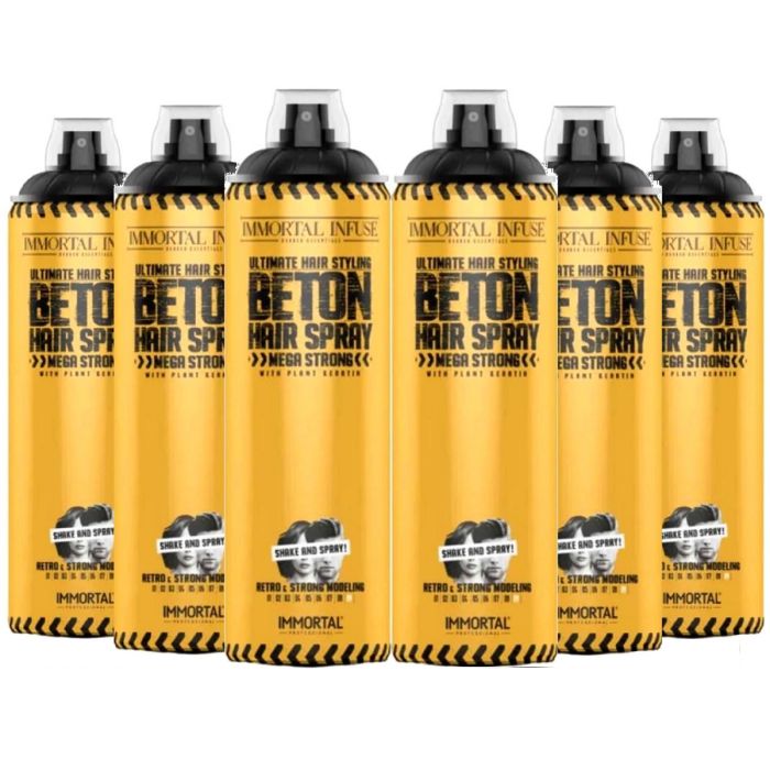 Immortal Infuse Beton Hair Spray - Mega Strong 16.9 oz [6 Pack]