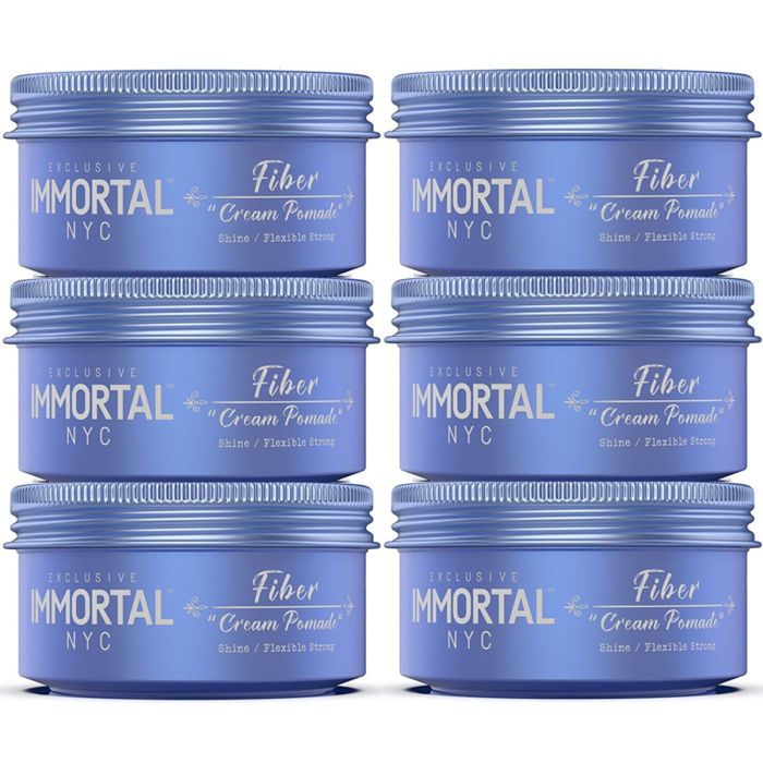 Immortal NYC Exclusive Fiber [Cream Pomade] 5.07 oz [6 Pack]
