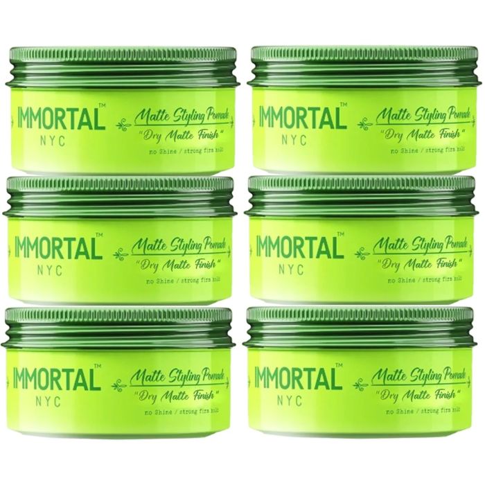 Immortal NYC Matte Styling Pomade [Dry Matte Finish] 5.07 oz [6 Pack]