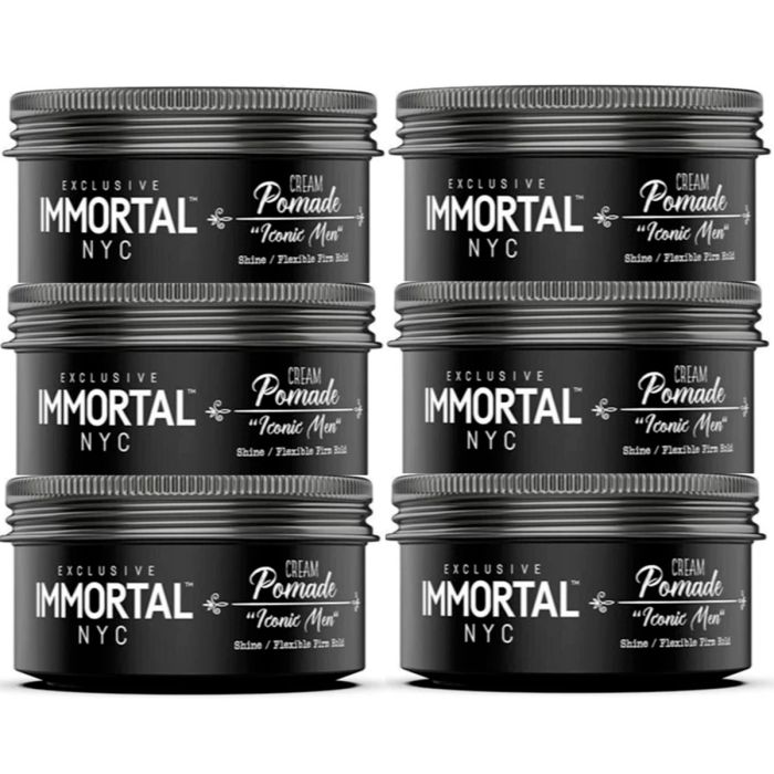 Immortal NYC Exclusive Cream Pomade [Iconic Men] 5.07 oz [6 Pack]